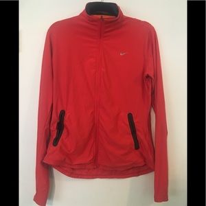 Nike Dri-fit orange zip jacket size XL